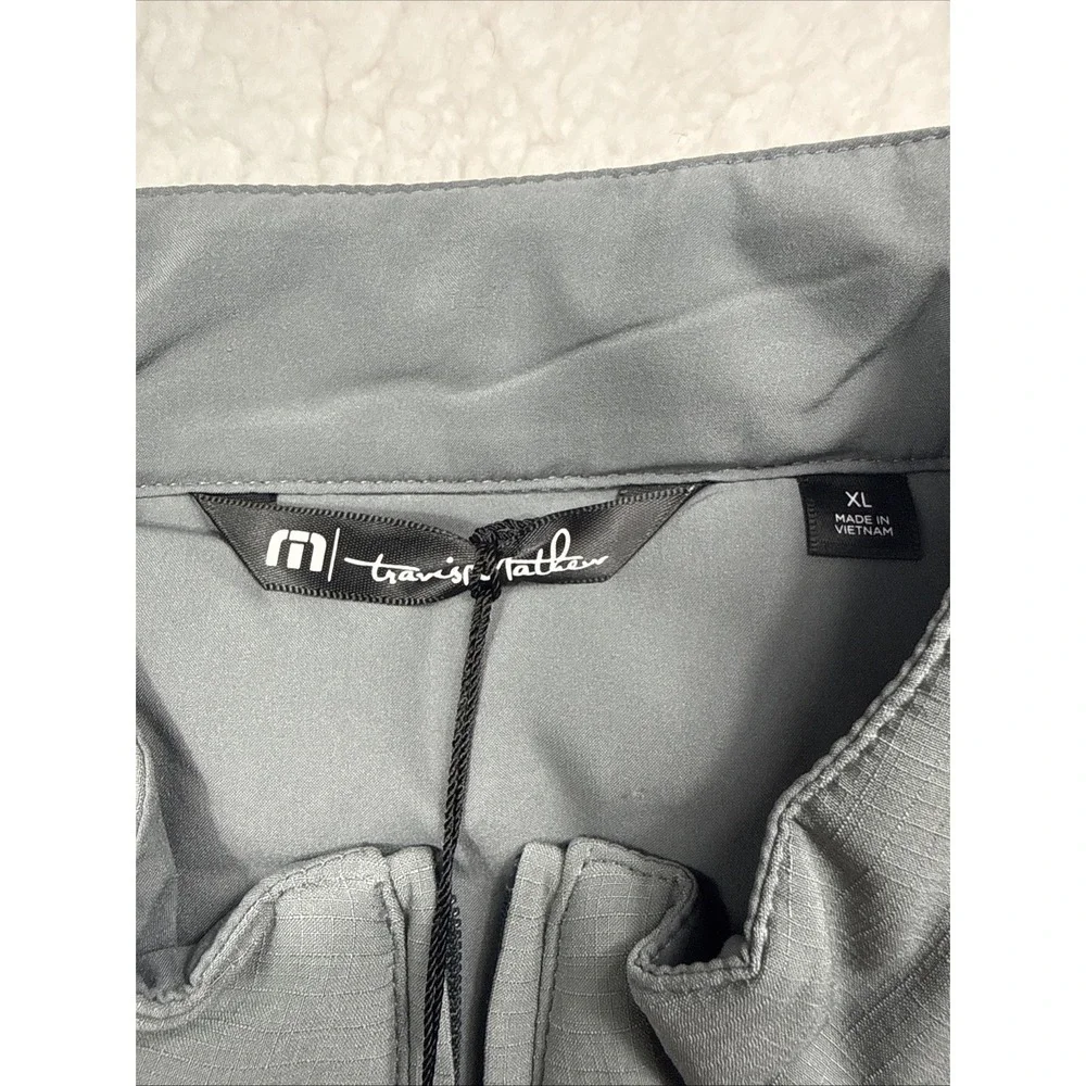 Travis Mathew Cold Bay Vest Quilted Men XL Shade Gray NWT Farmers Insurance Logo